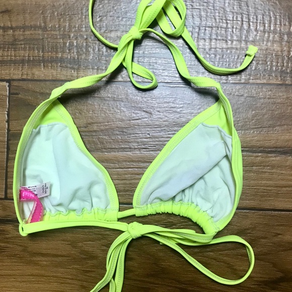 Highlighter Yellow Bikini Top - Picture 2 of 3